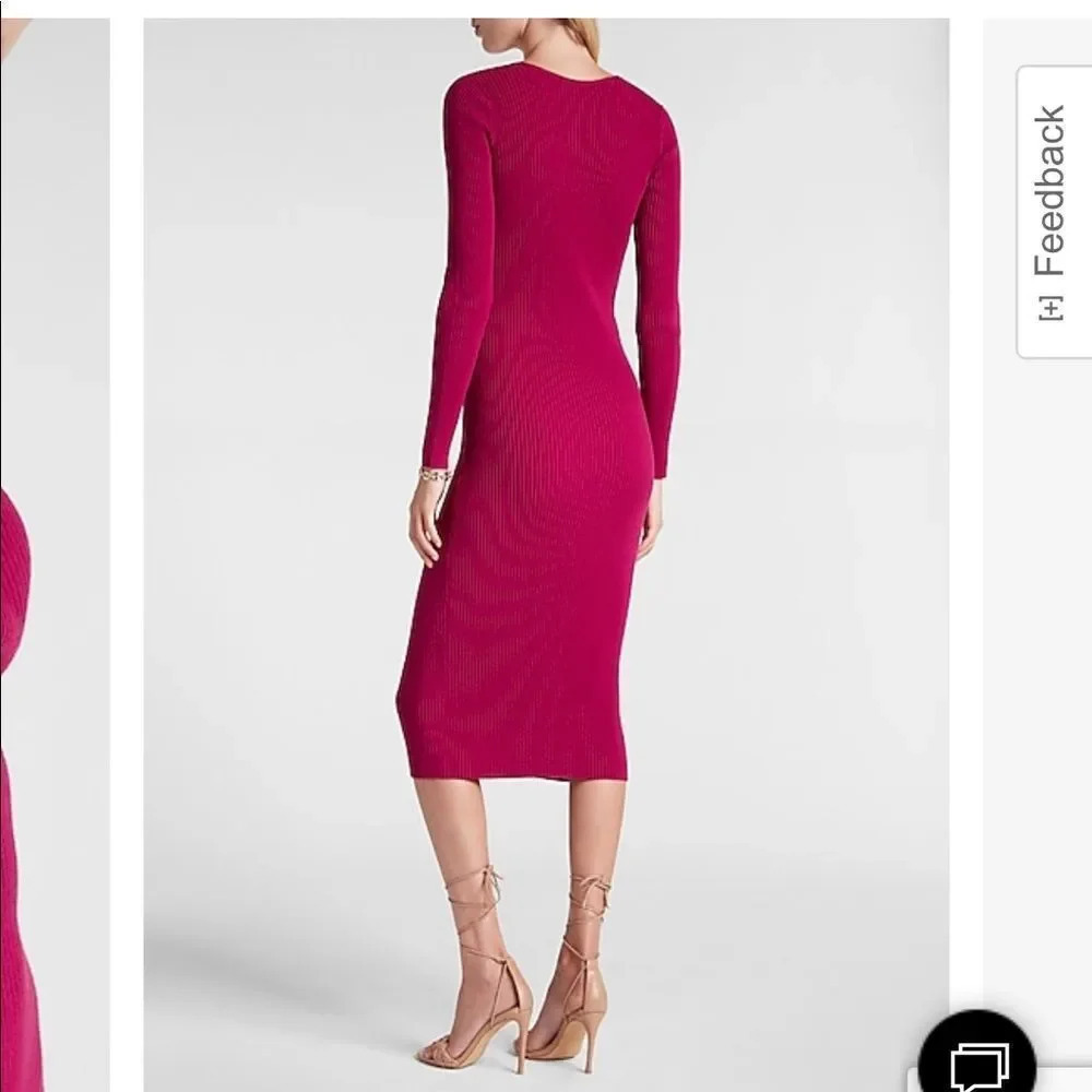 Express sweetheart neckline sweater dress - Picture 7 of 7